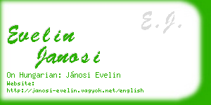evelin janosi business card